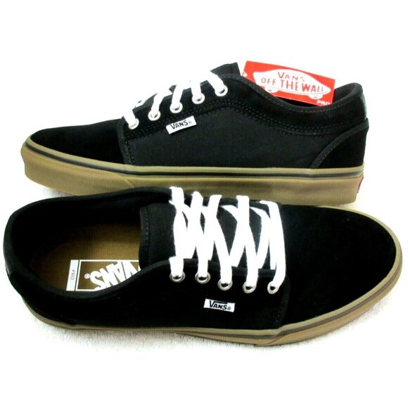 Vans Other - Vans Men's Chukka Low Pro Black Gum White Canvas Suede Skate shoes Size 8 NIB
